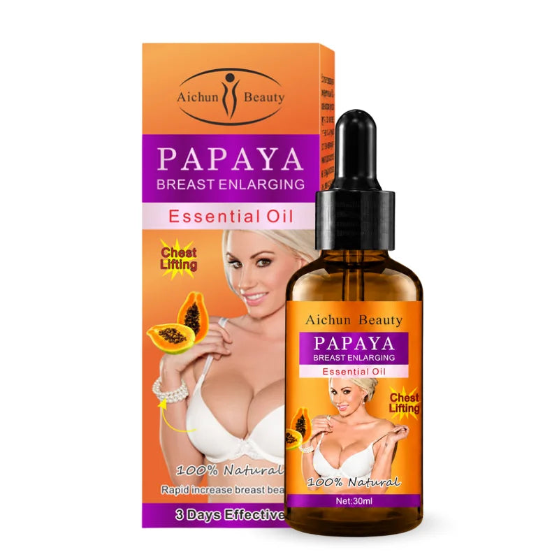 Papaya Breast Enlargement Oil | Grape Seed & Fennel Oil for Bust Firming & Growth